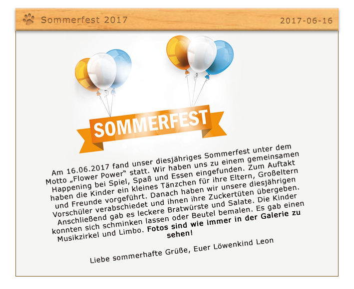 Sommerfest 2017